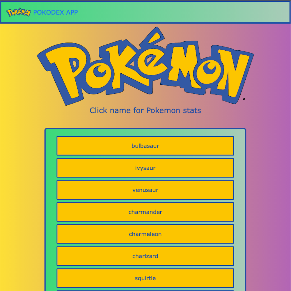 pokedex app Screenshot